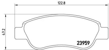 Комплект тормозных колодок BREMBO P 61 081