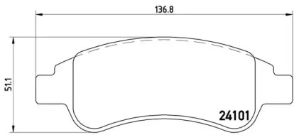 Комплект тормозных колодок BREMBO P 61 082