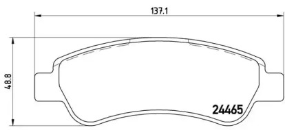 Комплект тормозных колодок BREMBO P 61 091