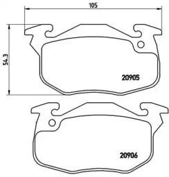 Комплект тормозных колодок BREMBO P 61 097