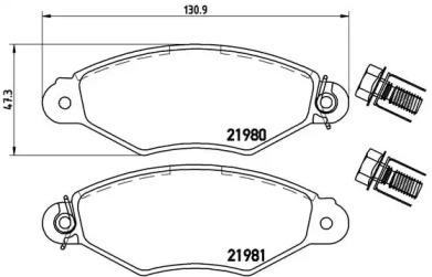 Комплект тормозных колодок BREMBO P 61 098