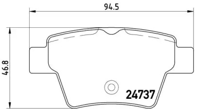 Комплект тормозных колодок BREMBO P 61 100