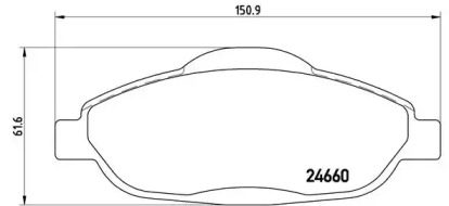 Комплект тормозных колодок BREMBO P 61 101