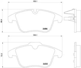 Комплект тормозных колодок BREMBO P 61 106