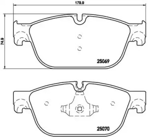 Комплект тормозных колодок BREMBO P 61 107