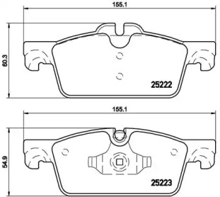 Комплект тормозных колодок BREMBO P 61 112