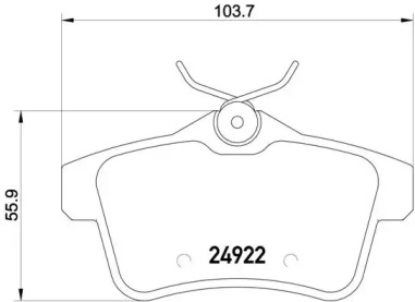 Комплект тормозных колодок BREMBO P 61 114