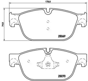 Комплект тормозных колодок BREMBO P 61 115