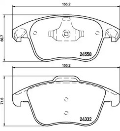 Комплект тормозных колодок BREMBO P 61 117