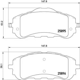 Комплект тормозных колодок BREMBO P 61 120