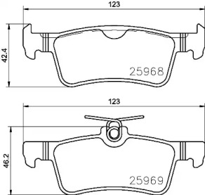 Комплект тормозных колодок BREMBO P 61 126