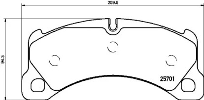 Комплект тормозных колодок BREMBO P 65 033