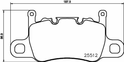 Комплект тормозных колодок, дисковый тормоз BREMBO P 65 037