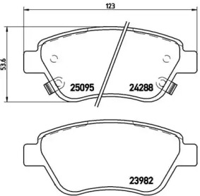 Комплект тормозных колодок BREMBO P 66 001