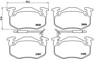 Комплект тормозных колодок BREMBO P 68 015