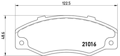 Комплект тормозных колодок BREMBO P 68 016