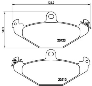 Комплект тормозных колодок BREMBO P 68 017