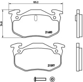 Комплект тормозных колодок BREMBO P 68 018