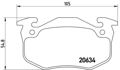 Комплект тормозных колодок BREMBO P 68 020