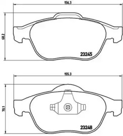 Комплект тормозных колодок BREMBO P 68 032