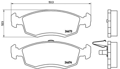 Комплект тормозных колодок BREMBO P 68 039