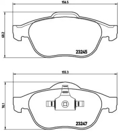 Комплект тормозных колодок BREMBO P 68 040