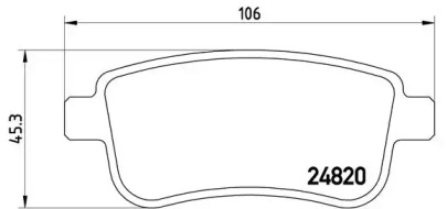 Комплект тормозных колодок BREMBO P 68 041