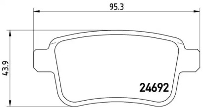 Комплект тормозных колодок BREMBO P 68 043