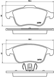 Комплект тормозных колодок BREMBO P 68 046