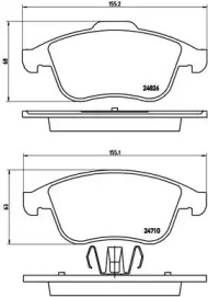 Комплект тормозных колодок BREMBO P 68 047