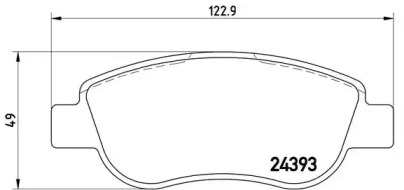 Комплект тормозных колодок BREMBO P 68 049