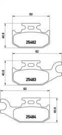 Комплект тормозных колодок BREMBO P 68 056