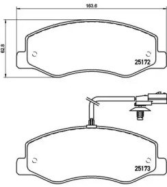 Комплект тормозных колодок BREMBO P 68 061