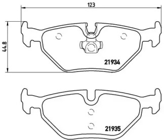 Комплект тормозных колодок BREMBO P 71 006