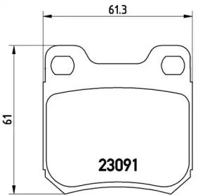 Комплект тормозных колодок BREMBO P 71 008