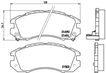 Комплект тормозных колодок BREMBO P 78 004