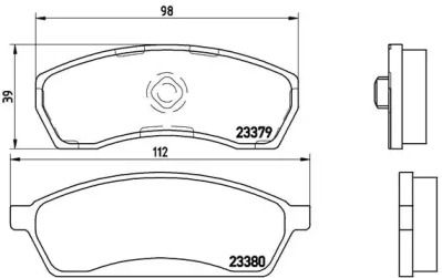 Комплект тормозных колодок BREMBO P 78 008