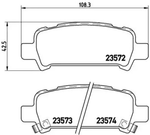 Комплект тормозных колодок BREMBO P 78 011