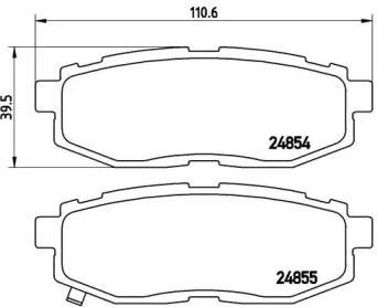 Комплект тормозных колодок BREMBO P 78 018