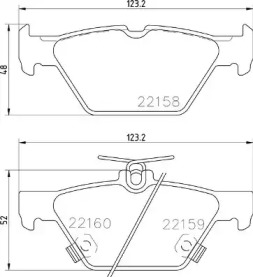 Комплект тормозных колодок BREMBO P 78 026