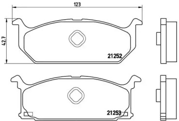 Комплект тормозных колодок BREMBO P 79 003