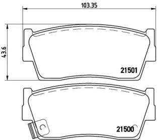 Комплект тормозных колодок BREMBO P 79 006