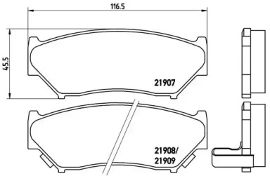 Комплект тормозных колодок BREMBO P 79 008