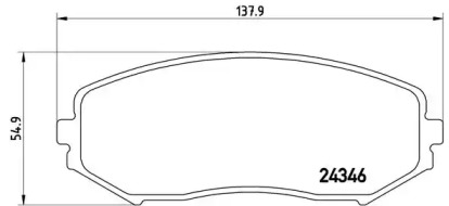 Комплект тормозных колодок BREMBO P 79 018