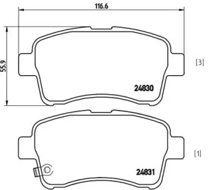 Комплект тормозных колодок BREMBO P 79 021