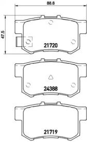 Комплект тормозных колодок, дисковый тормоз BREMBO P 79 027