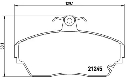 Комплект тормозных колодок BREMBO P 82 001