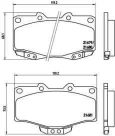 Комплект тормозных колодок BREMBO P 83 009