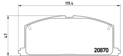 Комплект тормозных колодок BREMBO P 83 011