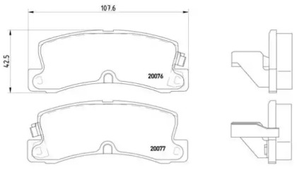 Комплект тормозных колодок BREMBO P 83 017